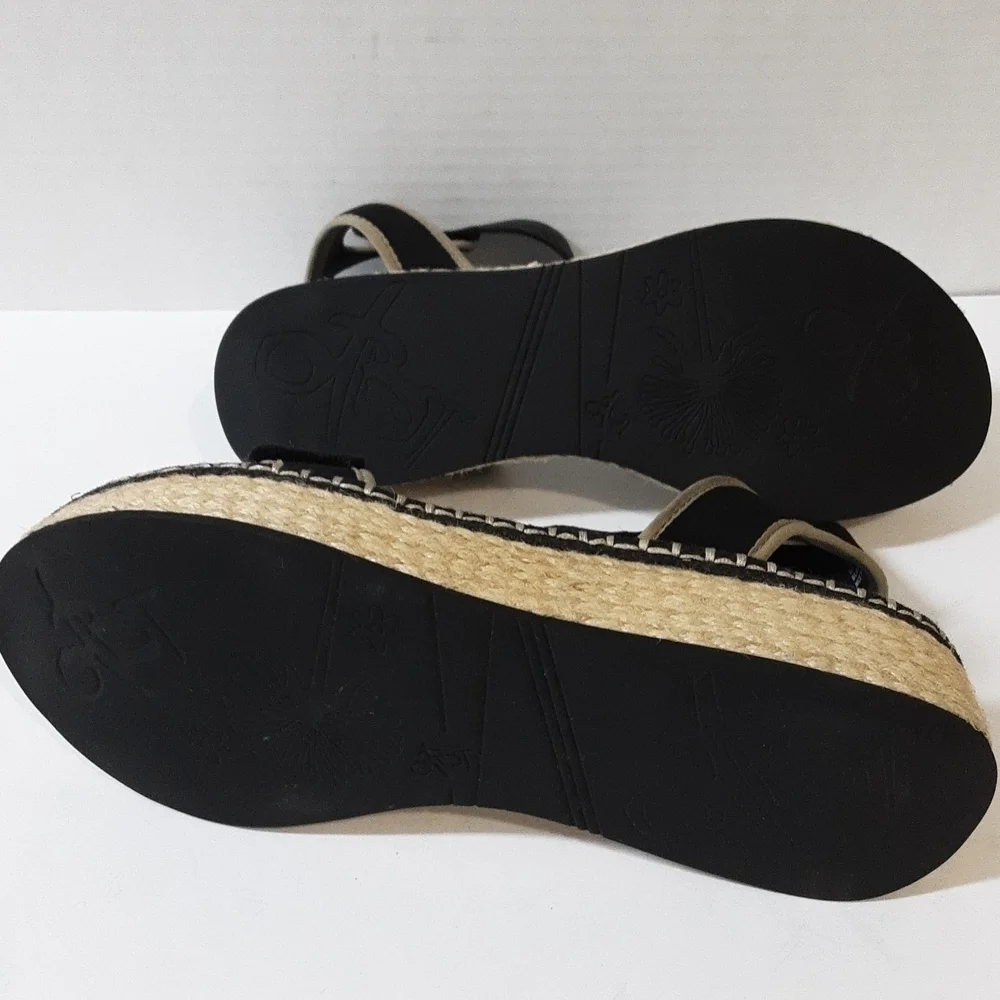 OTBT Reflector espadrilles Women's Black vacations beach casual office Y2K 11M